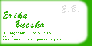 erika bucsko business card